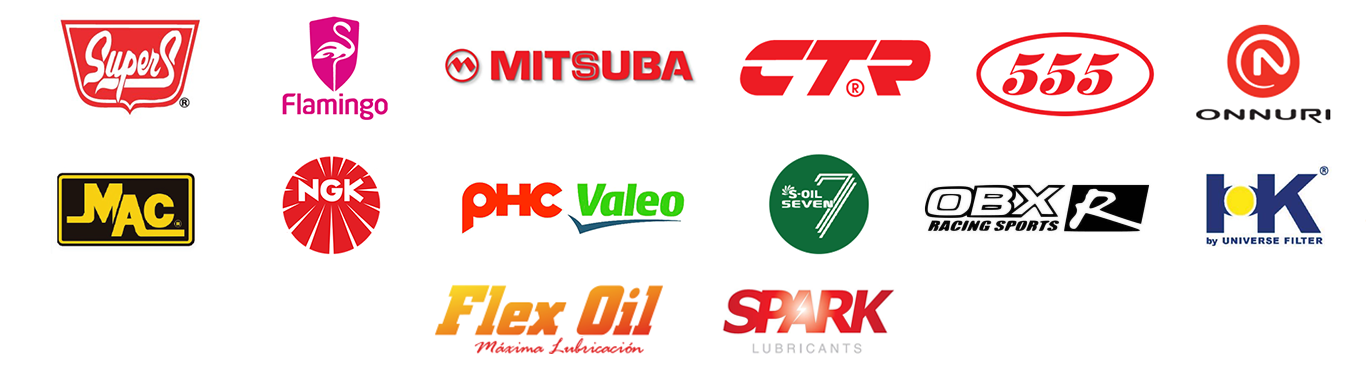 Logos de las principales marcas de productos automotrices